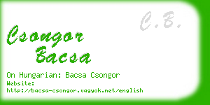 csongor bacsa business card